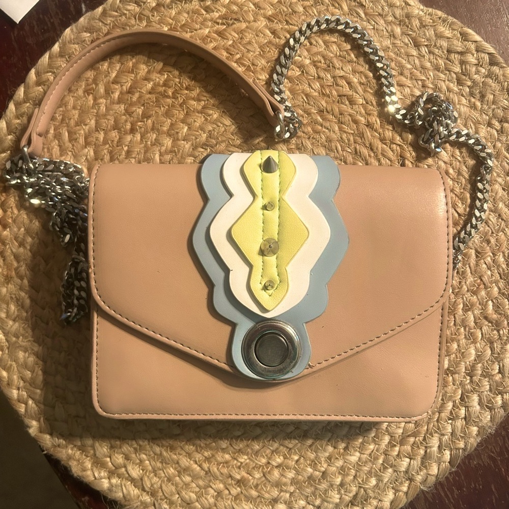 ZARA Rose Gold and silver crossbody purse